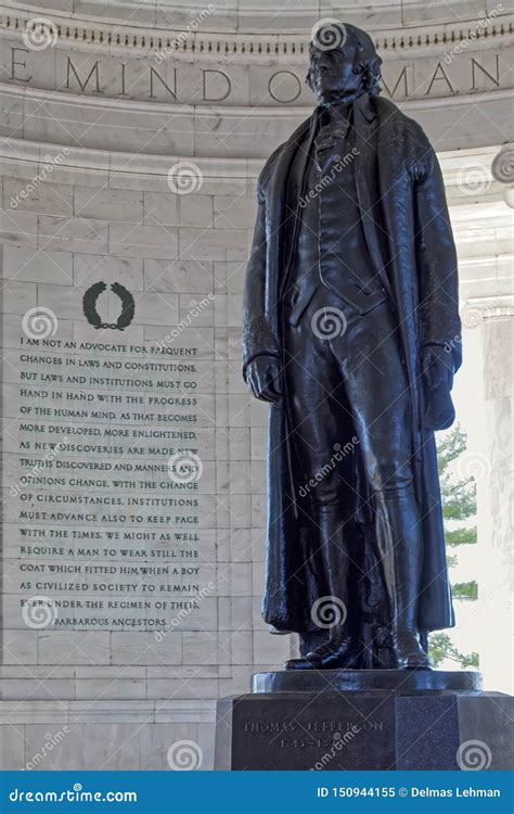 Statue of Thomas Jefferson in the Jefferson Memorial Editorial Image ...