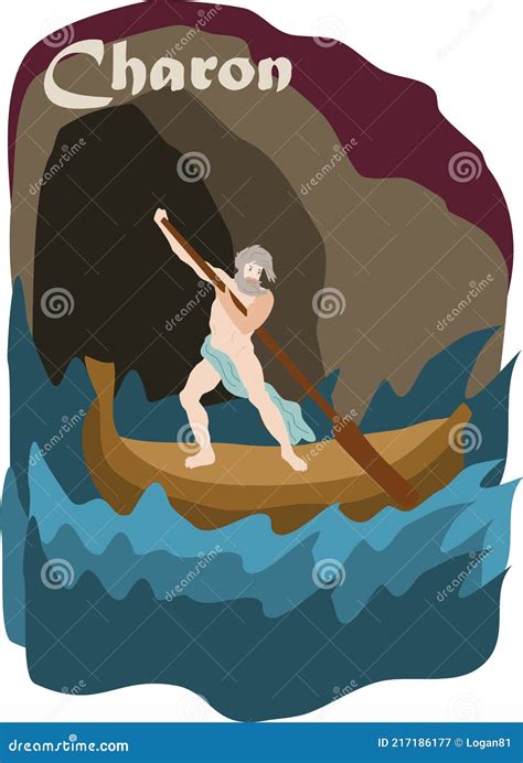 Charon the Ferryman of Hades Stock Vector - Illustration of comic ...