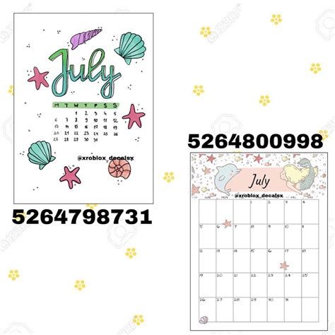 Roblox Decals on Instagram: “It’s finally July! Don’t forget to update ...