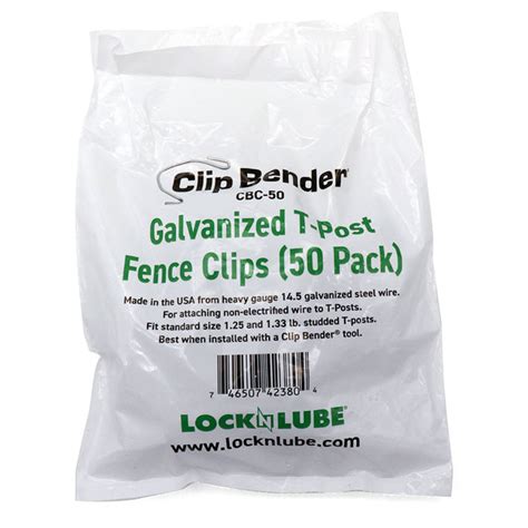 Galvanized T-Post Fence Clips - LOCKNLUBE