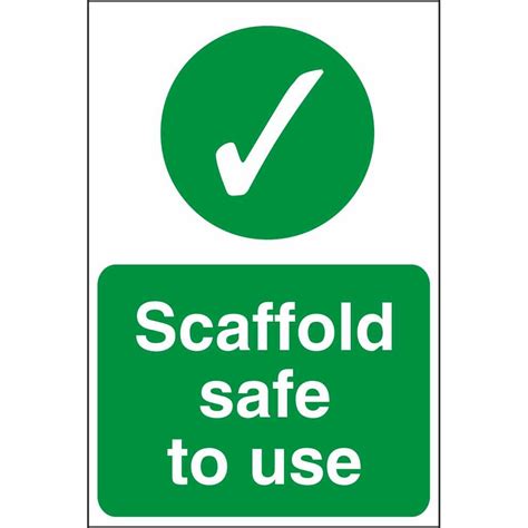 Scaffold Safe To Use Signs | Construction Scaffold Safety Signs