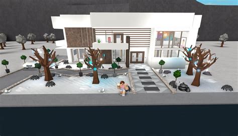 Bloxburg House Ideas Modern One Story - 160k (without car) 250k (with car) build time: