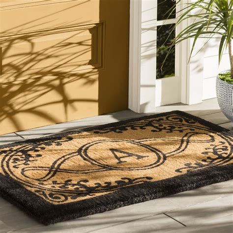 Charlton Home® Stansfield Monogram Rectangle Outdoor Door Mat & Reviews | Wayfair