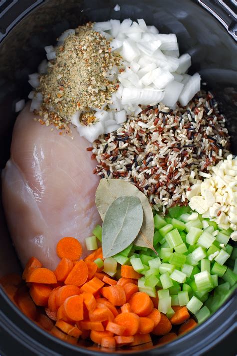 Creamy Chicken Wild Rice Soup {Slow Cooker} Recipe | Little Spice Jar