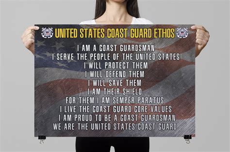 Coast Guard Ethos Poster | Coast guard, Coast guard veteran, Guard