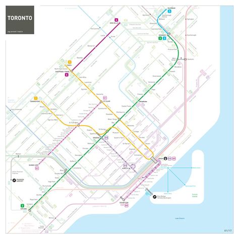 Toronto metro map | Metro map, Map, Subway map