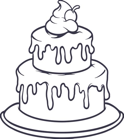 Delicious birthday cake silhouette illustration 12024239 Vector Art at Vecteezy