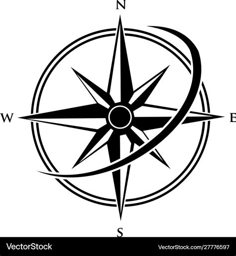 Compass concept logo design template Royalty Free Vector