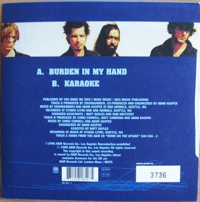 Vinilos Rock: Soundgarden - Burden In My Hand