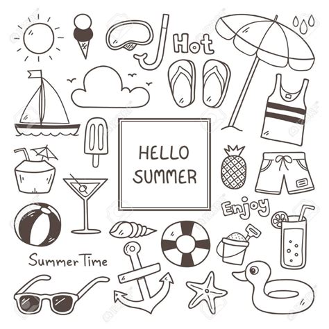 summer doodles - Google Search | Summer drawings, Bullet journal doodles, Doodle drawings