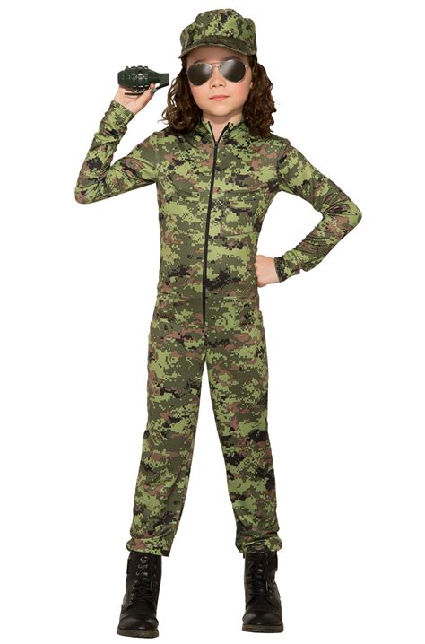 Army Girl Child Costume (Medium) - PureCostumes.com