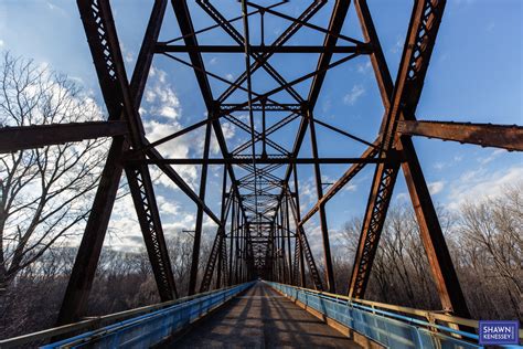 Photographing Chain Of Rocks Bridge.