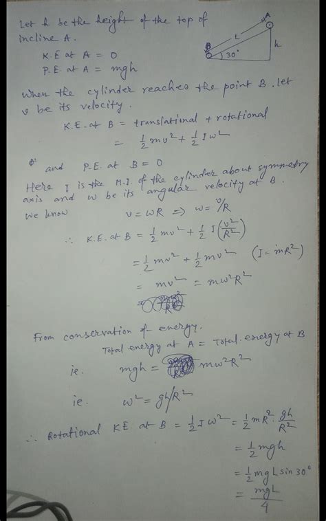 Calculation of rotational kinetic energy