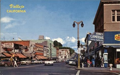 Downtown Vallejo California Postcard