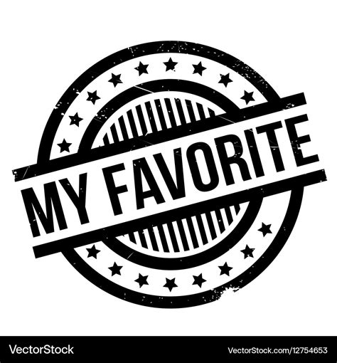 My Favorite rubber stamp Royalty Free Vector Image