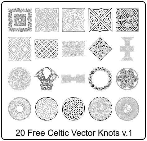 20 Free Celtic Vector Knots v1 by ghosteater on DeviantArt