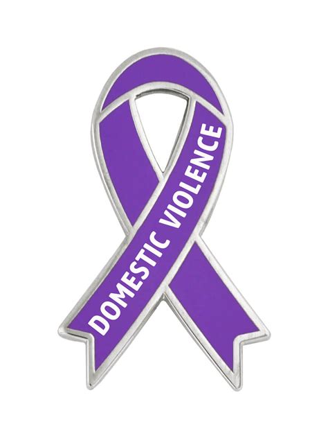 PinMart's Domestic Violence Purple Awareness Ribbon Enamel Lapel Pin | eBay