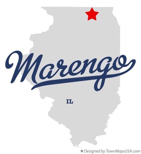 Map of Marengo, IL, Illinois