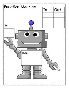 Function Machine My Rule In and Out Template Graphic Organizer | TpT