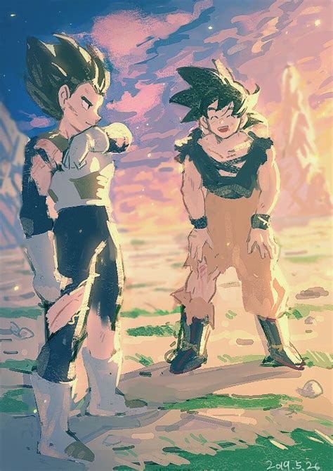 #Goku #Vegeta #Fanart | Dragon ball art, Dragon ball artwork, Anime ...