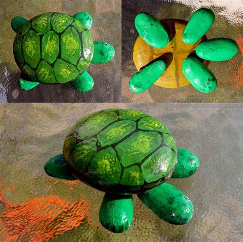 painted_stone_turtle_by_angi_shy-d6eauxx.jpg (896×892) | Turtle painting, Turtle rock, Rock ...