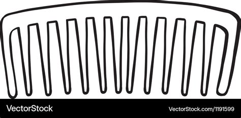 A comb Royalty Free Vector Image - VectorStock