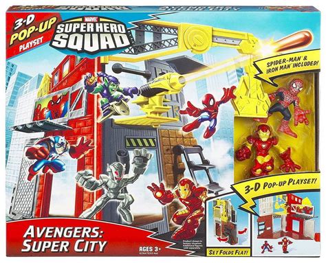 Marvel Super Hero Squad Superhero City Spidey & Iron Man Figure Toy ...