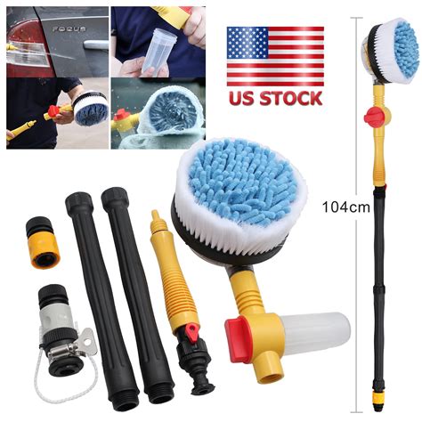 ESYNIC Car Wash Brush Rotating Pole Vehicle Wash Washing Cleaning Brush ...