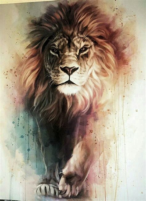 Pin by Mike von Döbern on Tinten.-/Fotokunst | Lion painting, Lion art, Art inspiration