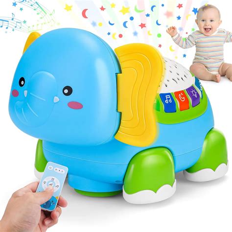 Amazon.com: Musical Crawling Baby Toys Elephant - Baby Toy 18 Months Boy Girl Gift Infant ...