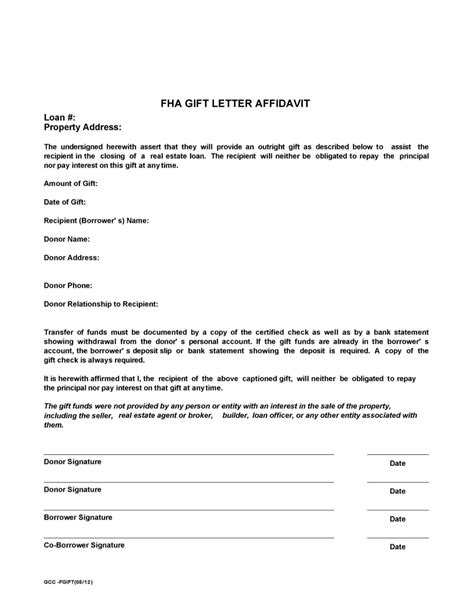 35 Best Gift Letter Templates (Word & Pdf) ᐅ Templatelab inside Mortgage Gift Letter Template ...