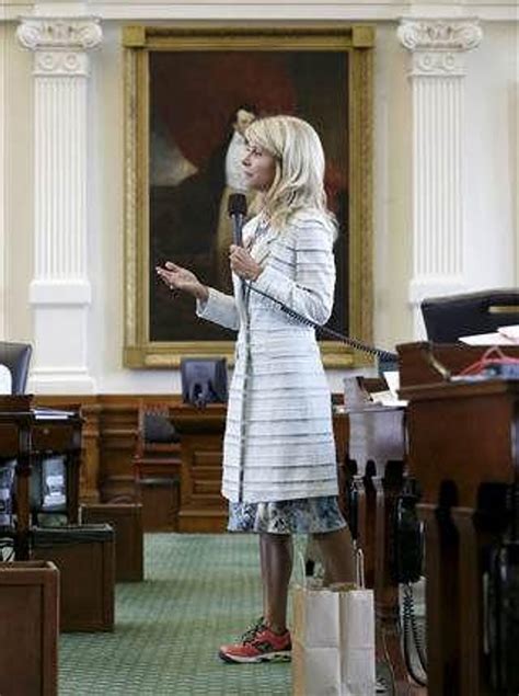 Wendy Davis in her filibuster sneakers. - CultureMap Dallas