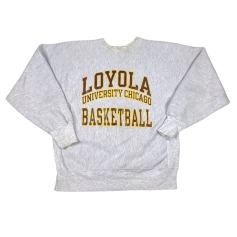 Vintage Loyola University Chicago Basketball Gray Swe… - Gem