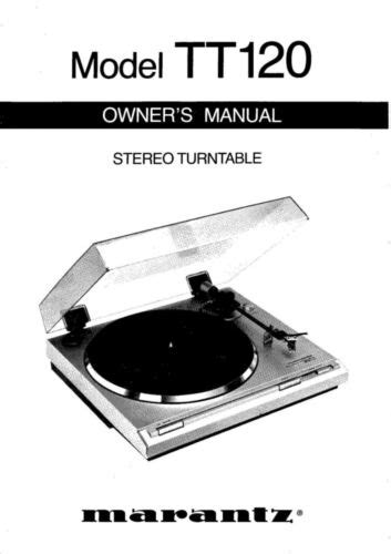 Marantz TT120 Turntable Owners Instruction Manual | eBay