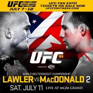 UFC 189 Rory MacDonald vs Robbie Lawler Free Pick