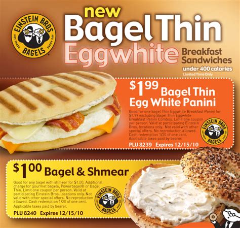 Einstein Bagels Nutrition Bagel Thin | Besto Blog