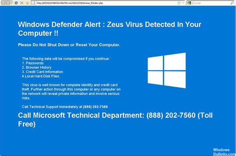 How to Remove Zeus Virus Detected on Your Computer - Windows Bulletin