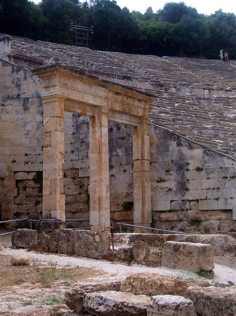 Ancient Theatre, detail of east parodos, built in the 4th … | Flickr