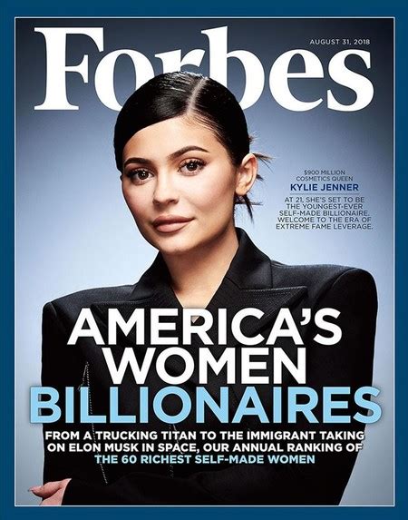 Con tan solo 20 años Kylie Jenner protagoniza la nueva portada de Forbes