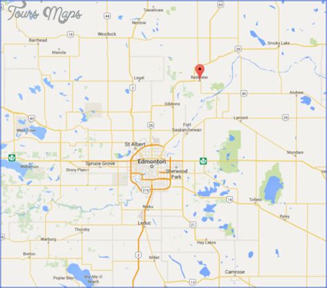 REDWATER Edmonton Map - ToursMaps.com