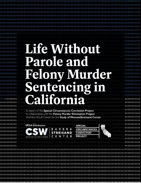 New Report: Life Without Parole and Felony Murder Sentencing in ...