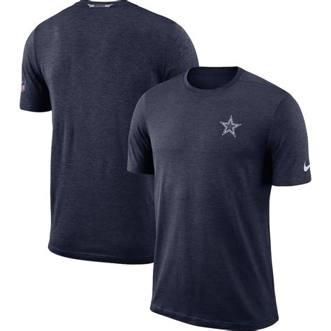 Men's Dallas Cowboys Nike Navy Sideline Coaches Logo Performance T-Shirt