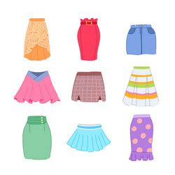 Fashion skirt baby cartoon Royalty Free Vector Image