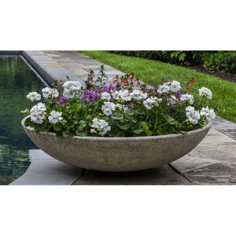 Textured Zen Bowl Large Outdoor Planter Kinsey Garden Decor