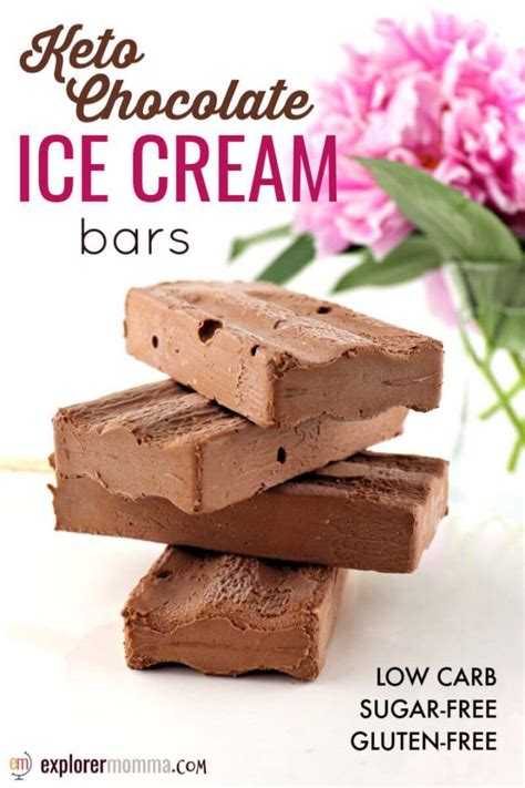 Keto Chocolate Ice Cream Bars | Recipe | Icecream bar, Low carb ice ...