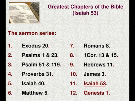 PPT - The Greatest Chapters of the Bible (Isaiah 53) PowerPoint Presentation - ID:3224255