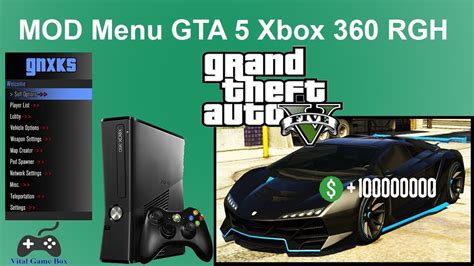 Instalar MOD Menu GTA 5 no Xbox 360 RGH ou JTAG - YouTube