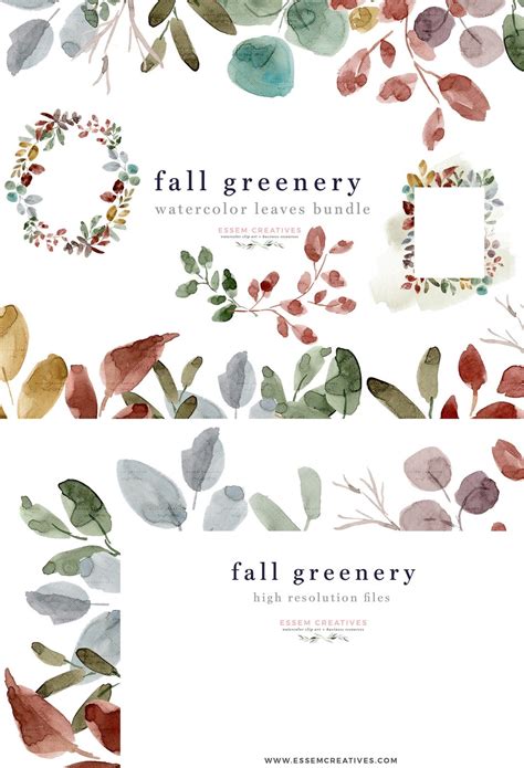 Watercolor Fall Leaves Clipart, Fall Clipart, Autumn Leaf, Thanksgiving Clipart, Wreath Clip Art ...