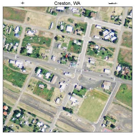 Aerial Photography Map of Creston, WA Washington