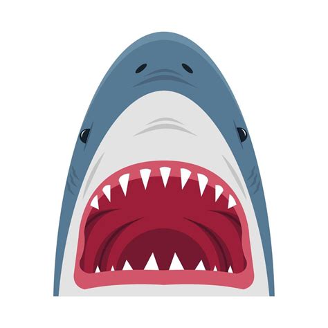 Shark open mouth cartoon vector 10075173 Vector Art at Vecteezy